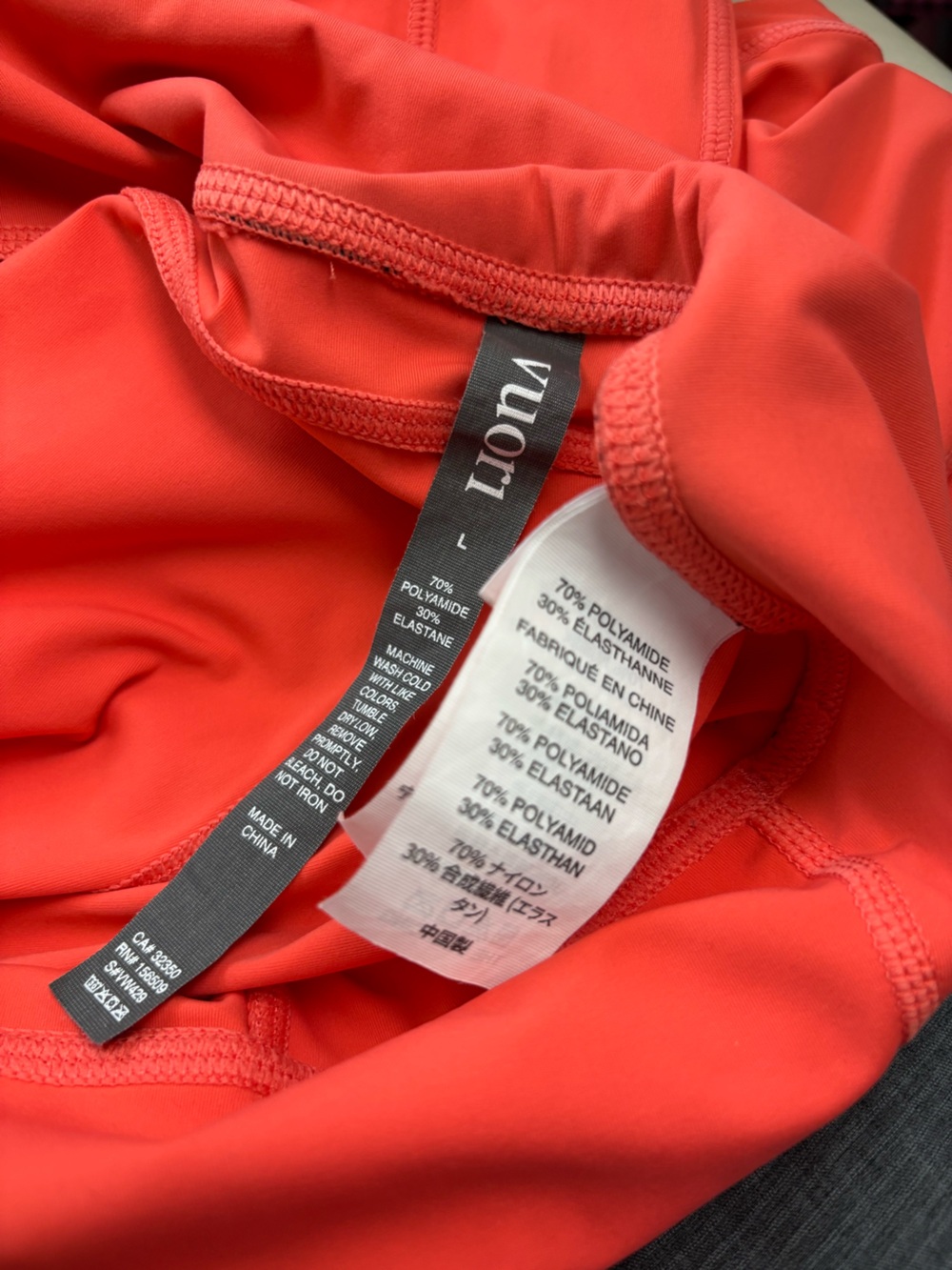 Vuori Stride Leggings High Rise 4 Way Stretch In Grapefruit Size Large - Picture 7 of 9